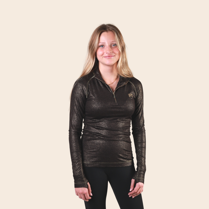 SPARKLY WINTER WARMING SKI THERMAL ZIPPED TOPS